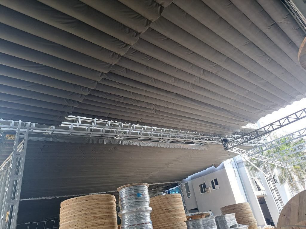 Mái bạt xếp nhà xưởng kho bãi