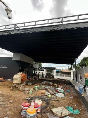 Mái bạt xếp nhà xưởng kho bãi