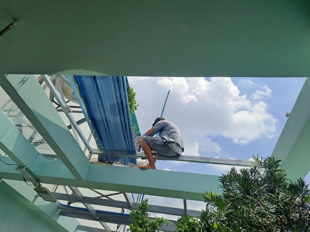 Bạt kéo mái che nhà xưởng, kho xưởng