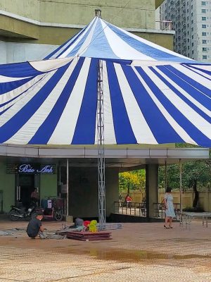 Bạt dù tròn che nắng sự kiện sân trường đk 18m