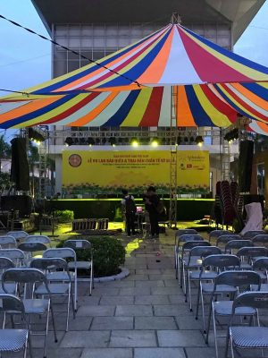 Dù tròn sự kiện đk 12m che nắng sân trường học