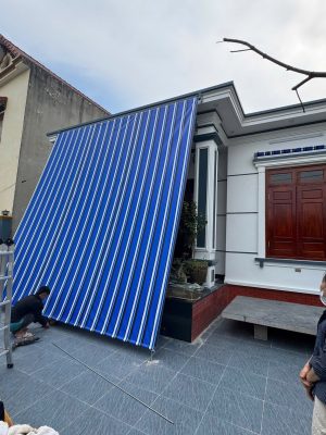 Bạt che nắng mưa tự cuốn ngoài trời