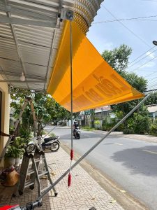 Bạt Myungsung Hàn Quốc ứng dụng làm bạt cuốn mái hiên