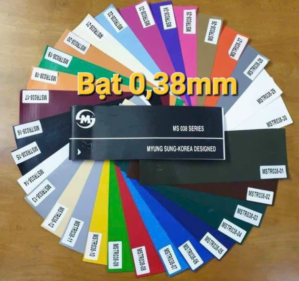 Mã màu bạt nhựa PVC