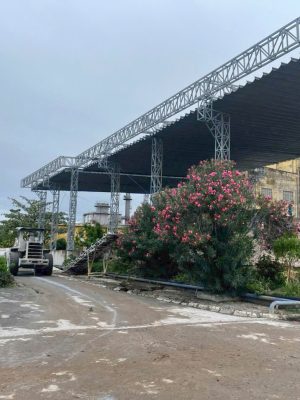 Mái bạt xếp lượn sóng