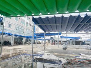Bạt kéo ngoài trời che nắng mưa bãi để xe