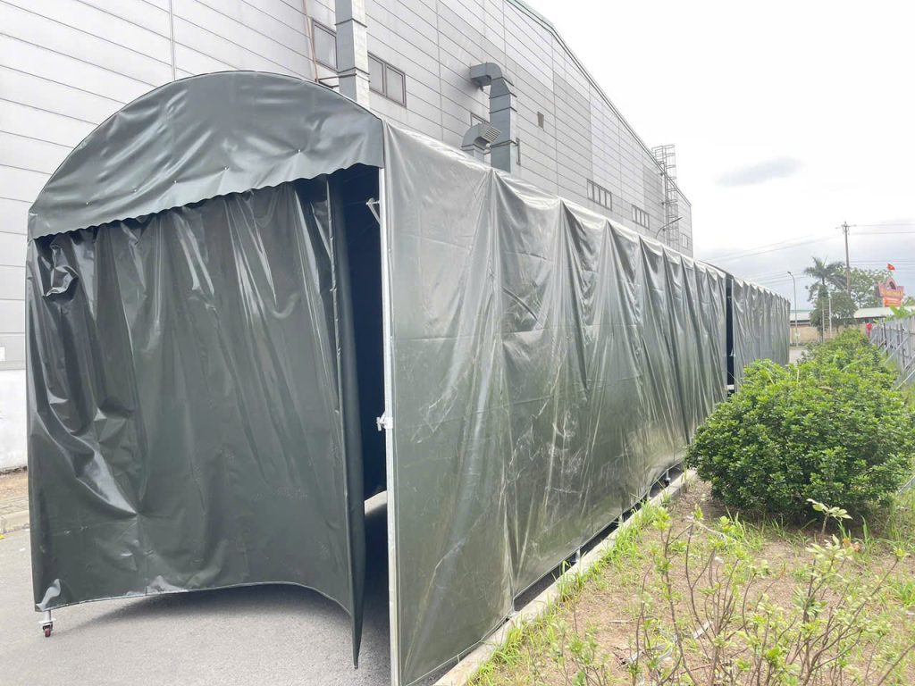 Bạt nhựa PVC ứng dụng làm nhà bạt vòm di động