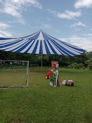 Dù tròn sự kiện đk 16m che nắng sân trường