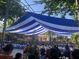 Dù che nắng sự kiện sân trường học ngoài trời ở Quảng Bình
