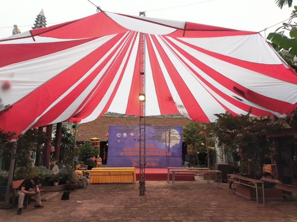 Bạt dù tròn che nắng sự kiện sân trường đk 20m