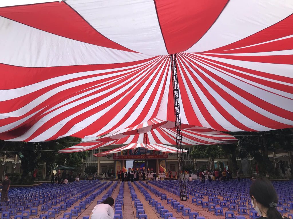 Bạt dù tròn sự kiện đường kính 22m