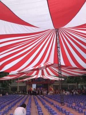 Bạt dù tròn sự kiện đường kính 22m