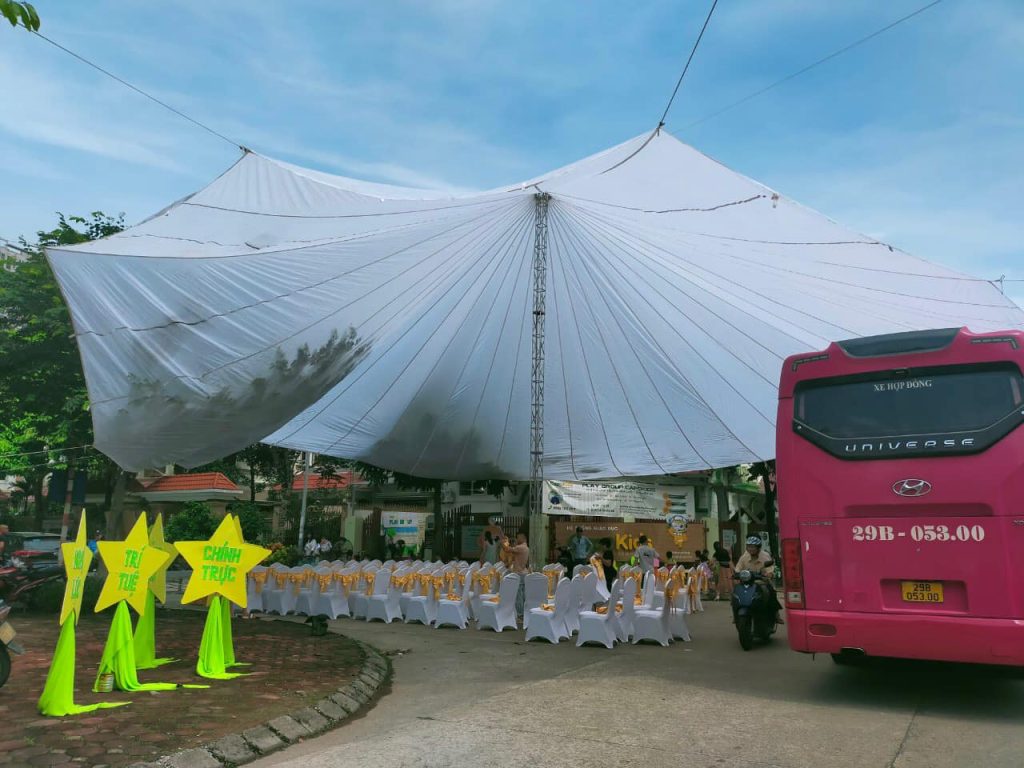 Bạt dù tròn sự kiện đường kính 22m