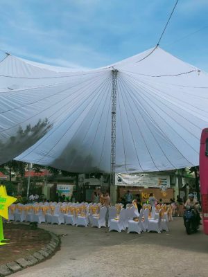 Bạt dù tròn sự kiện đường kính 22m