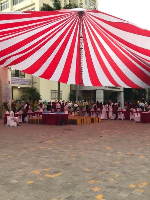 Bạt dù tròn sự kiện đường kính 20m