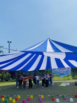 Dù tròn sự kiện đk 12m che nắng sân trường học