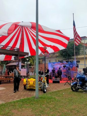 Bạt dù tròn che sân trường đường kính 12m