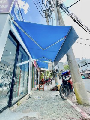 Bạt tay quay che nắng mái hiên
