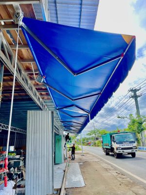 Bạt tay quay che nắng mái hiên