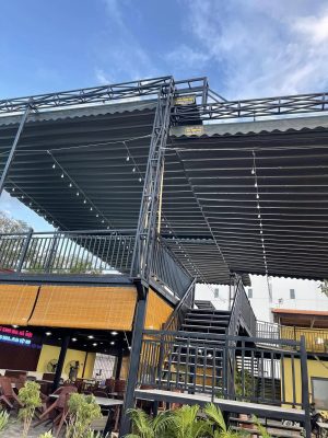 Bạt kéo ngoài trời che nắng mưa quán bia