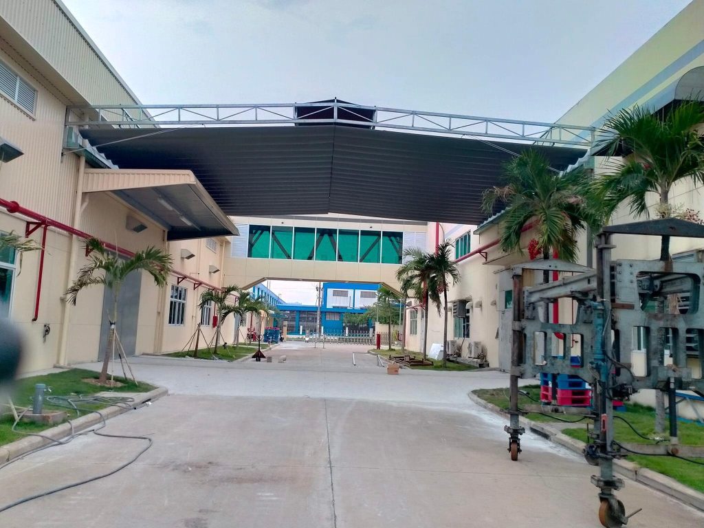 Bạt kéo mái che nhà xưởng, kho xưởng