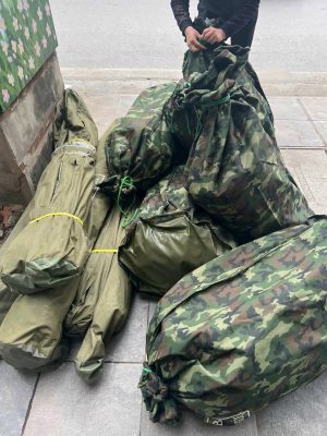 Vải bạt dù rằn ri quân đội che nắng mưa ngoài trời