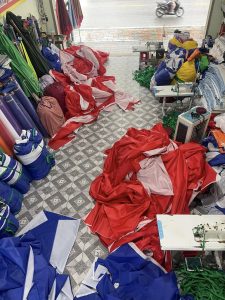 May vải dù polyester chống thấm nước theo yêu cầu