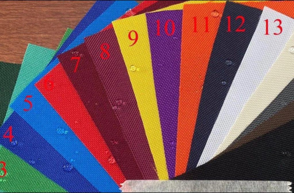 Mã màu Vải bạt dù polyester chống thấm nước